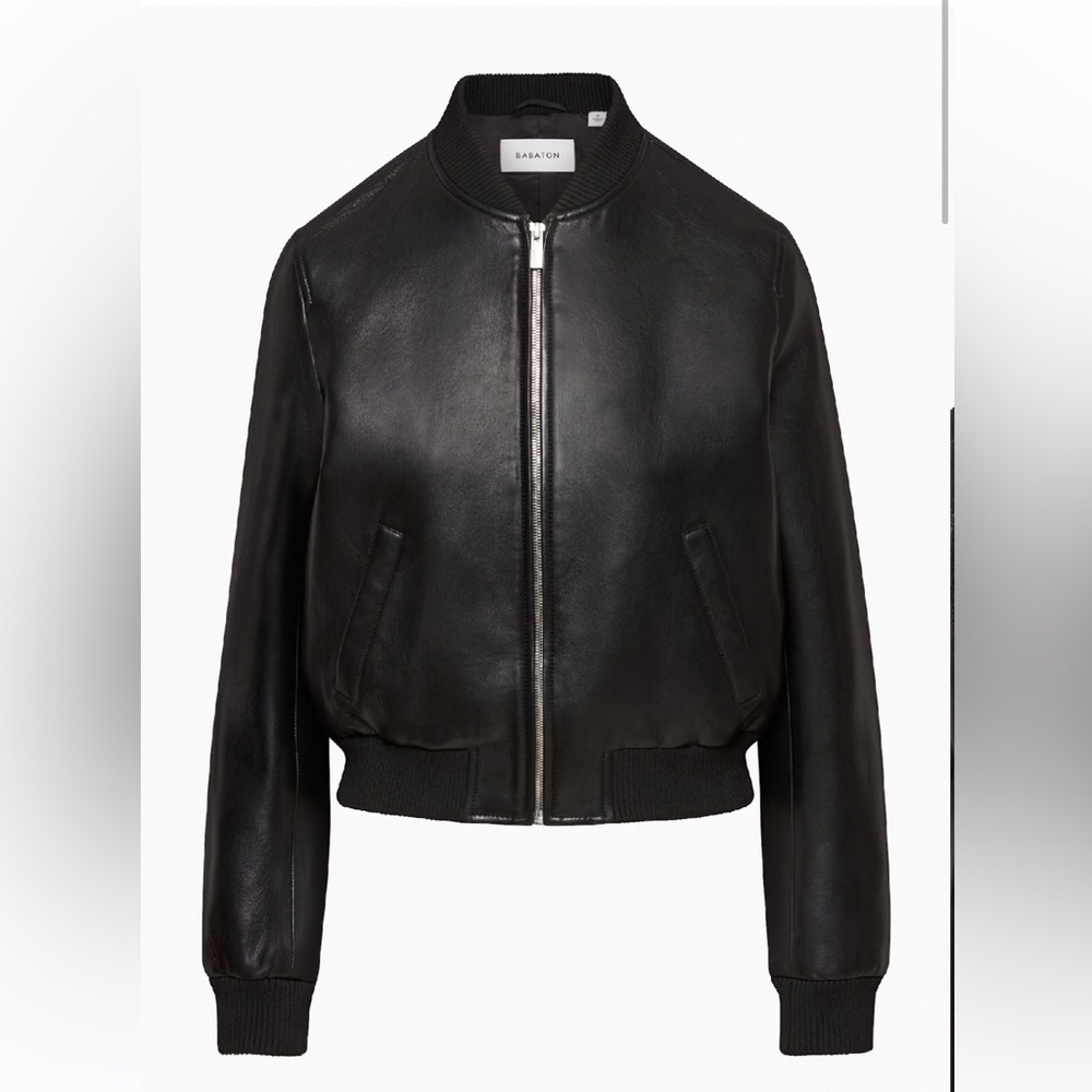 Aritzia Babaton Leibowitz Vegan Leather Bomber Jacket